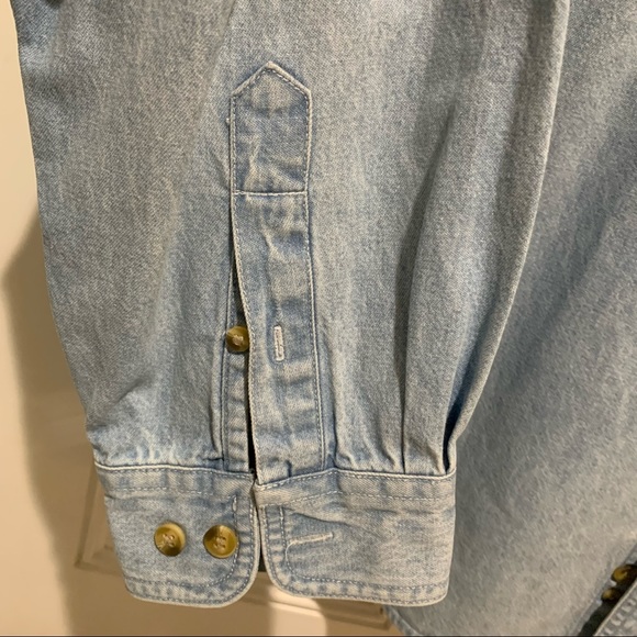 🛑SOLD🛑 NFL DENIM BUTTON DOWN EAGLES LONG SLEEVE 2X LEE’S - Picture 9 of 9